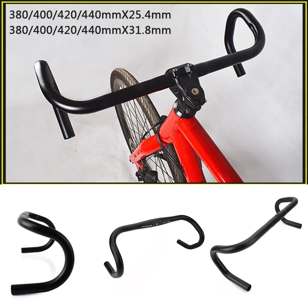 Road Bike Handlebars Aluminium Alloy 25.4 /31.8 Mm Horn Bicycle