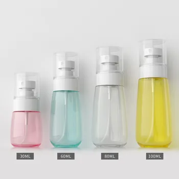 

24pcs 30ML/60ML/100ml empty clear/pink/blue PETG Plastic empty fine spray Bottle For Make Up And Skin Care Refillable Bottle