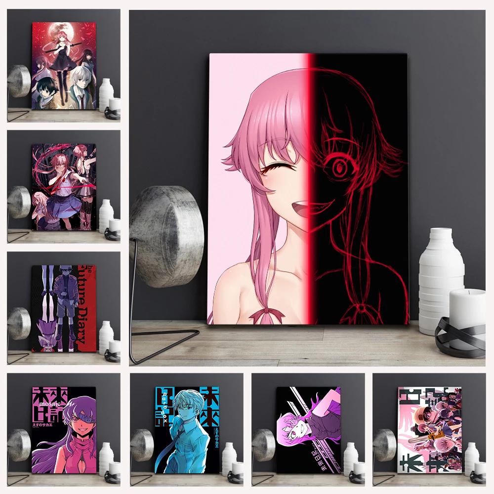 WTQ дневник будущего японский плакат аниме Mirai Nikki красивая картина на холсте Ретро