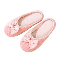 GKTINOO Cotton Cute Bowtie Home Women Slippers Summer Spring Indoor Shoes For Girls Ladies Female Warm House Bedroom Floor Flats - Image 2