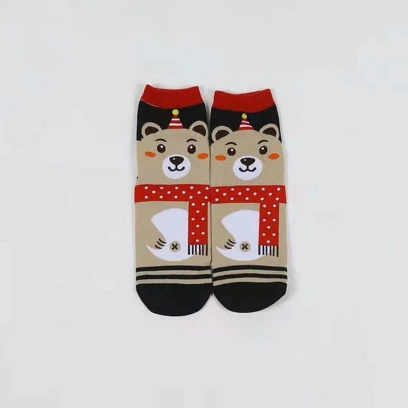 Men Christmas Sock Funny Santa Claus Tree Snowflake
