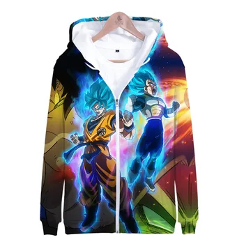 

Dragon Ball Z 3D Printed zipper hoodie Harajuku hoodies sweatshirt for men and women Oversize sweatshirts Streetwear Jacket coat
