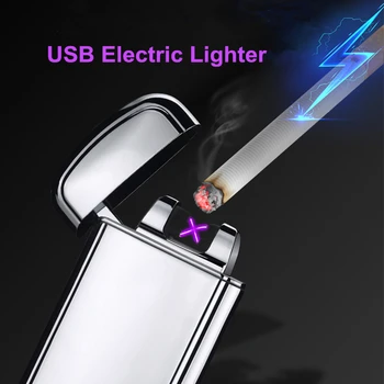 

Shake To Ignite Dual Arc Cigarette Lighter USB Recharge Electronic Lighter 3D Carving Tiger Horse Eagle Pattern Electric Lighter