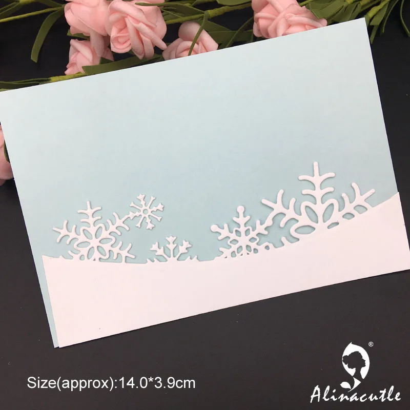 

Die Cut Metal Cutting Die Winter Snowflakes Border Scrapbooking Paper craft album Handmade Card Stencil Cutter Punch art cutter