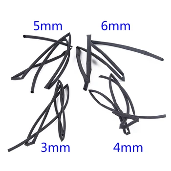 

4×1Meter Lenghts Heat Shrink Tubing Tube 3mm 4mm 5mm 6mm Heat & Cool Shrink Tubing High Quality New