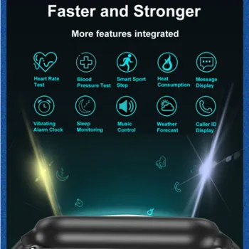 

New T70 Smart Watch Heart Rate Sleep Monitor Fitness Tracker Waterdicht Bluetooth Smartwatch For