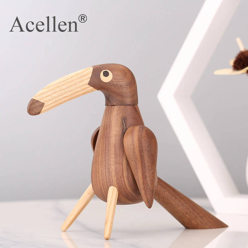 Ручной работы Креативные деревянные статуэтки с изображением птиц животных