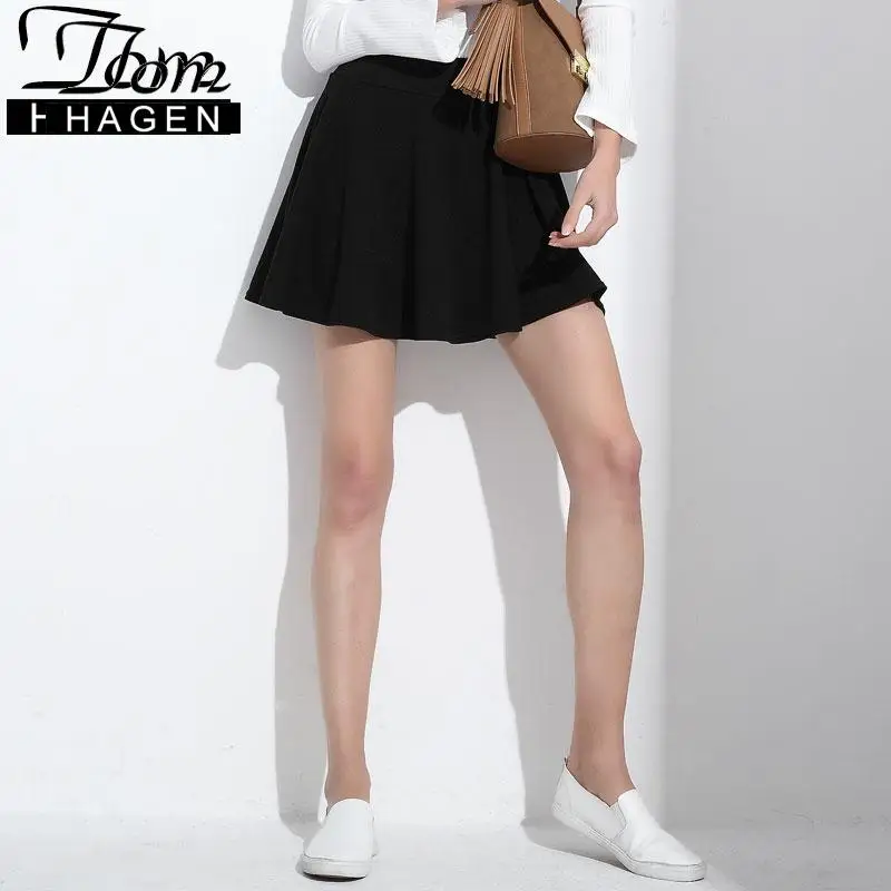 Летняя мода 2020 Женская плиссированная юбка шорты для девочек сексуальные черные