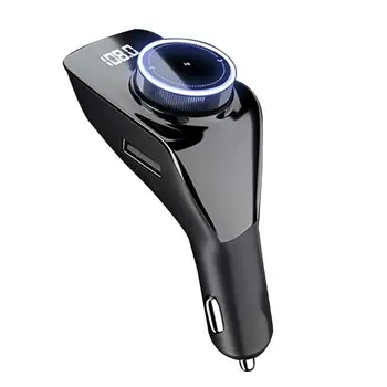 

Auto MP3 Music Player FM Transmitter Car Adapter Support AUX U Disk Bluetooth Hands-free Calling Smart Car Charger