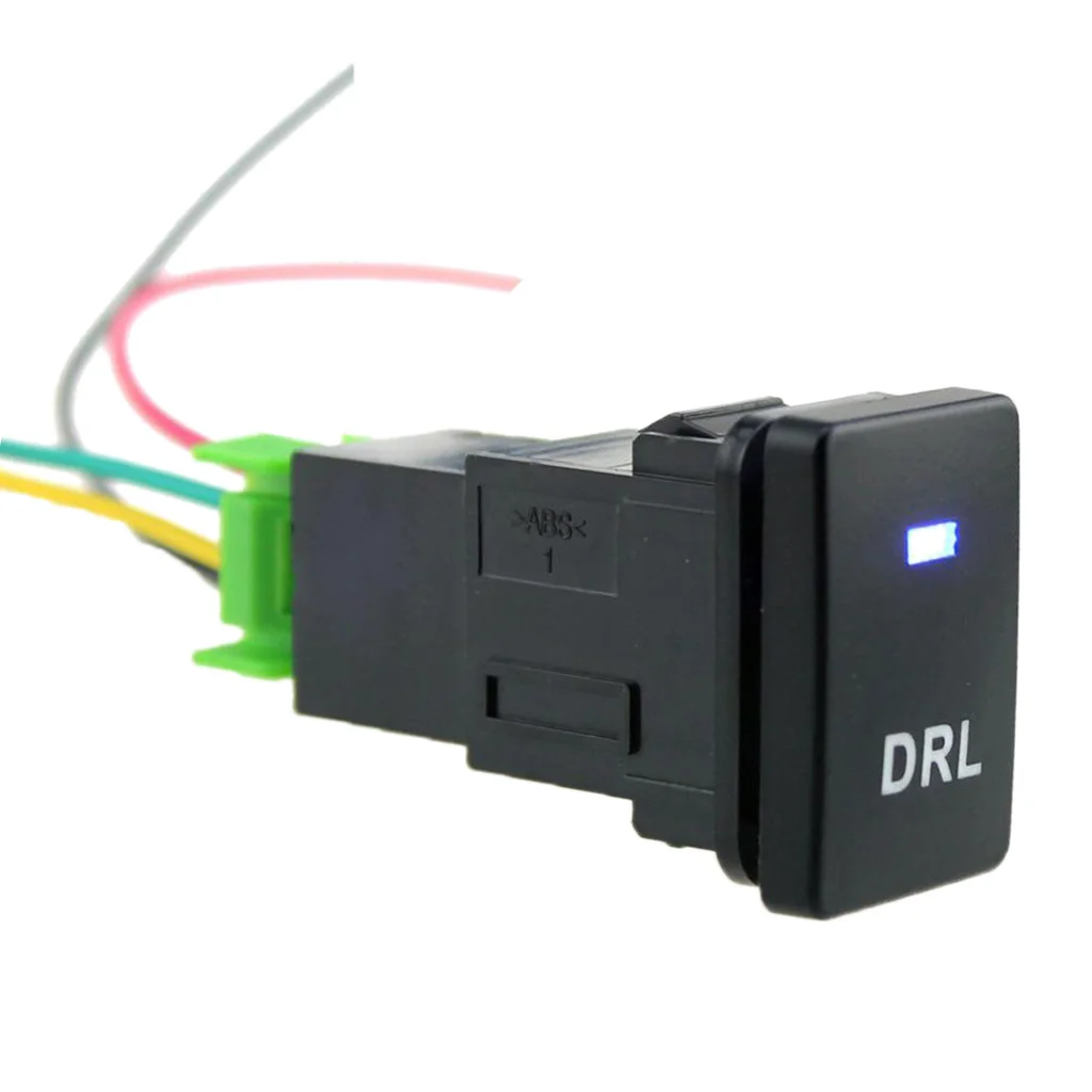 Car DRL Light Pattern 12V Push Switch with Blue LED Light for Toyota 4Runner