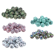 

Silicone Teether Beads Round Teething Bulk for Baby Bracelet Chewable Nursing Pacifier Crafts Newborn Gift