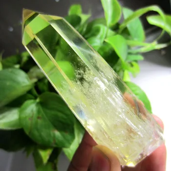 

j00562 NATURAL Clear bright Citrine QUARTZ CRYSTAL WAND POINT HEAL