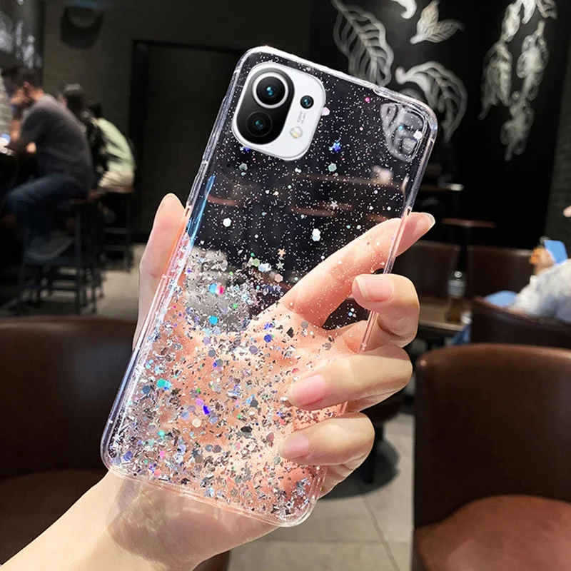 Für Xiaomi Mi 11T Mi 12 Pro Fall Klar Glitter Bling Telefon Fall Für Redmi Hinweis 9 9S 11 10 10S 11S 10T Lite Poco M4 X3 Pr_voghion.com