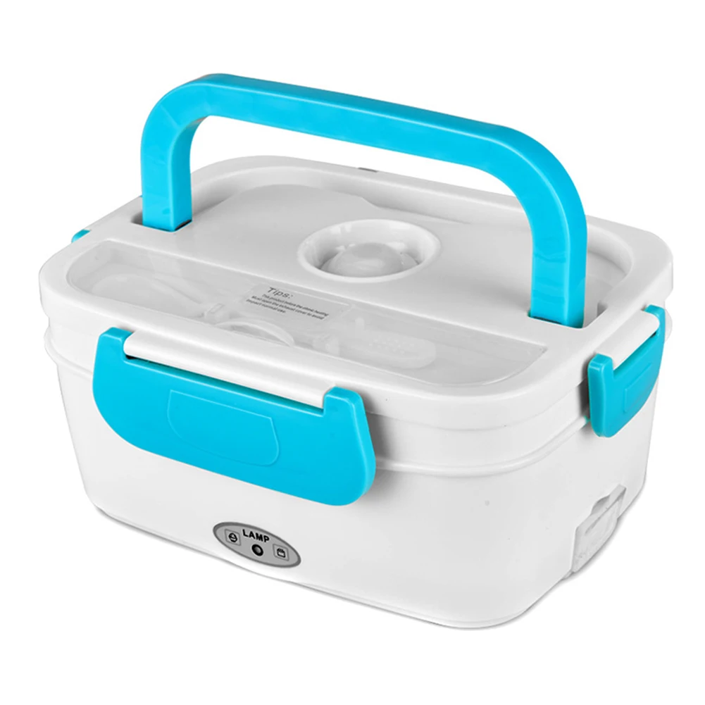 Portable Electric Food Heater Lunch Box Heating School Office Food Container Warmer 2019ing - Цвет: Blue  110v