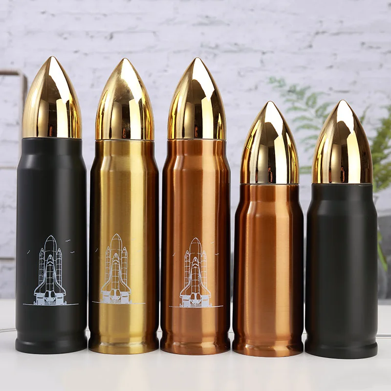 350ml/500ml/1000ml Travel Drink Bottle Bullet Thermoses Stainless Steel
