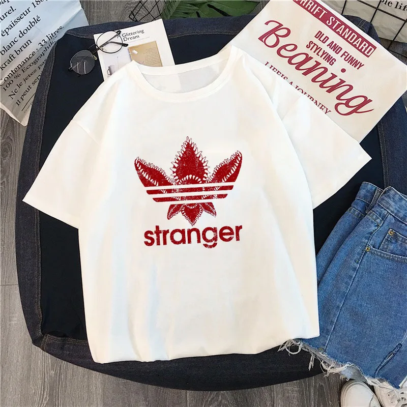 

Newest 2019 Stranger Things T Shirt Funny Eleven Demogorgon Upside Down Design T-shirt Cool Fashion Women Tshirt Tops Dropship
