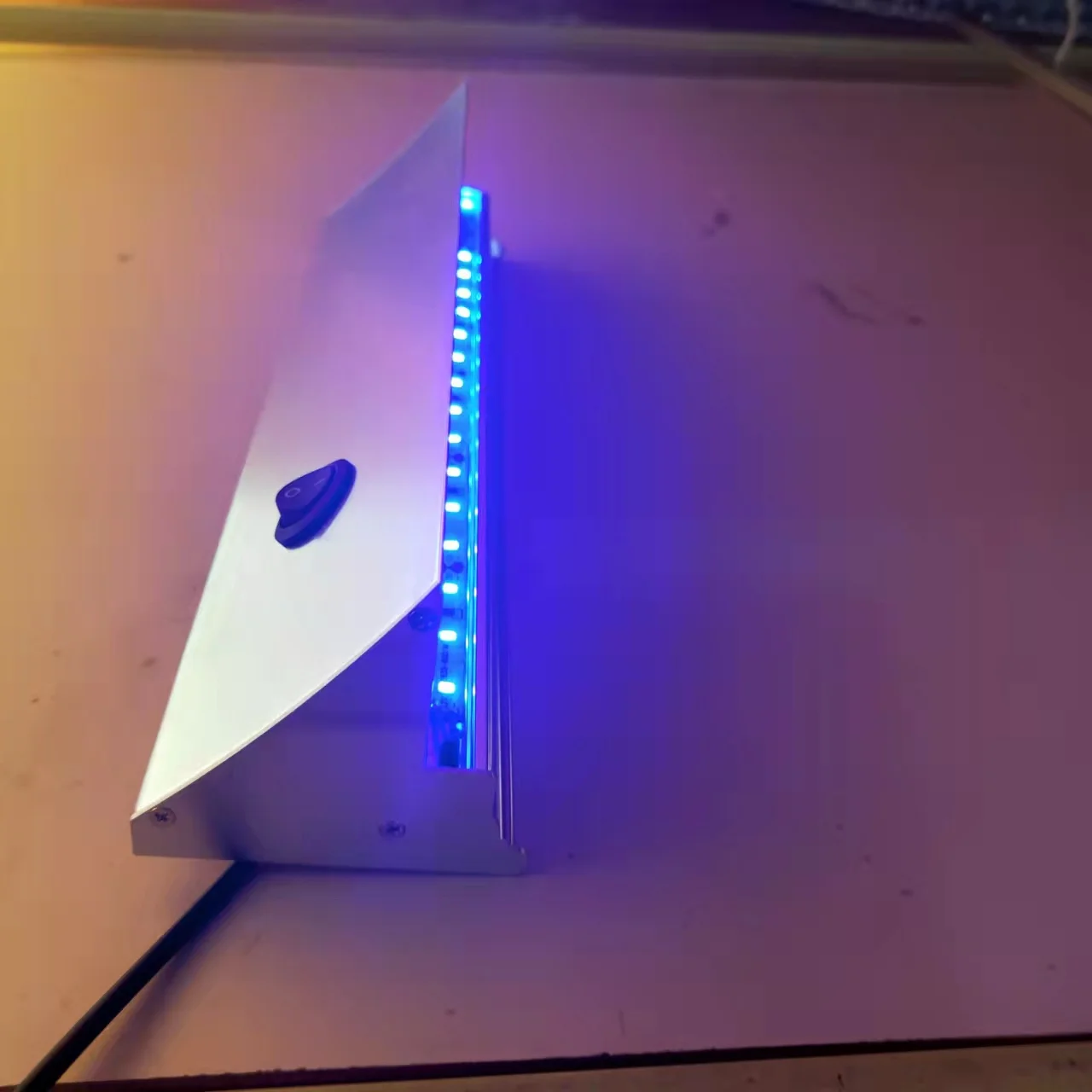 1pcs X20cm Length Blue Wall Shelf SMD LED Profile Light For Clip 8mm Glass Shelf LED Aluminum Glass Shelve Without Glass 6