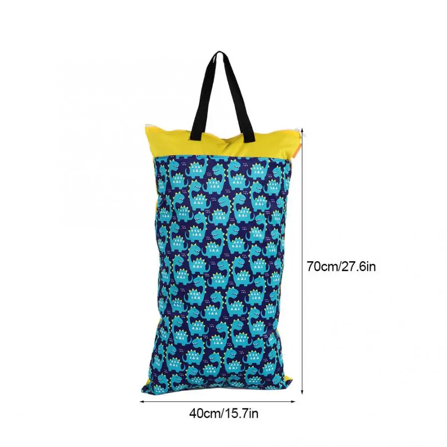 40x70 водонепроницаемый многоразовый большой емкости пеленки для хранения подгузников мешок многоразовые влажные сухие пеленки мешок двойной карман тканевая ручка Wetbags
