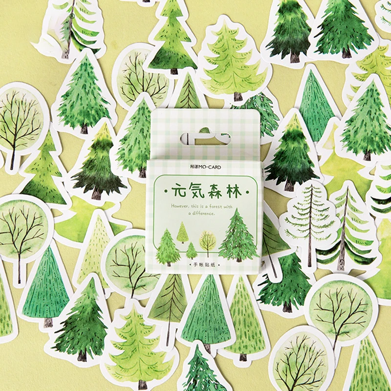 45 шт./упак. юаньци наклейка с изображением леса для детей DIY дневник в стиле Скрапбукинг фото Ablums