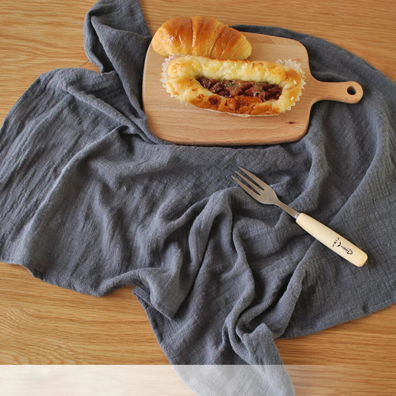 

45*65cm Solid Japanese Style Mat Napkin Cotton Linen Dessert Table Napkins Tea Towels Kitchen Dishcloth Placemats