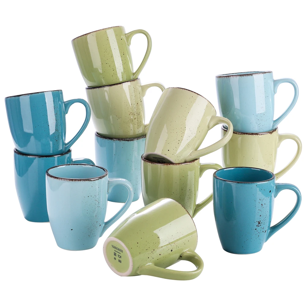 Vancasso Navia HS 4/8/12 Piece Nature Vintage Look Stroneware Ceramic 350ML Tea Coffee Milk Mug