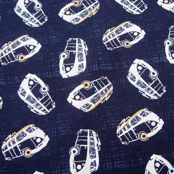 

1 yard Small bus printed Cotton Woven Fabric (width=140cm)