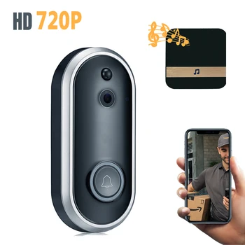 

720P Video Doorbell Smart Wireless WiFi Security Door Bell Visual Recording Home Monitor Night Vision Intercom door phone