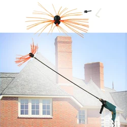 Chimney Brush Electrical Drill Drive Household Industrial Chimney Boiler Dryer Cleaning Tool Kit With Connector Rotary+rod