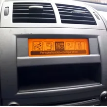 Monitor amarillo de aire acondicionado de doble zona con soporte USB, accesorio para coche, soporte original de fábrica, de 12 pines, para Peugeot 307 407 408 citroen C4 C5