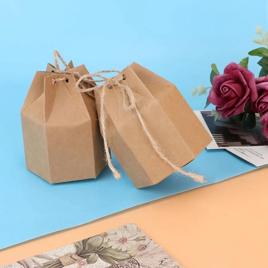 Подарочные коробки 50 шт. Новые DIY крафт бумага подарочная коробка для свадьбы