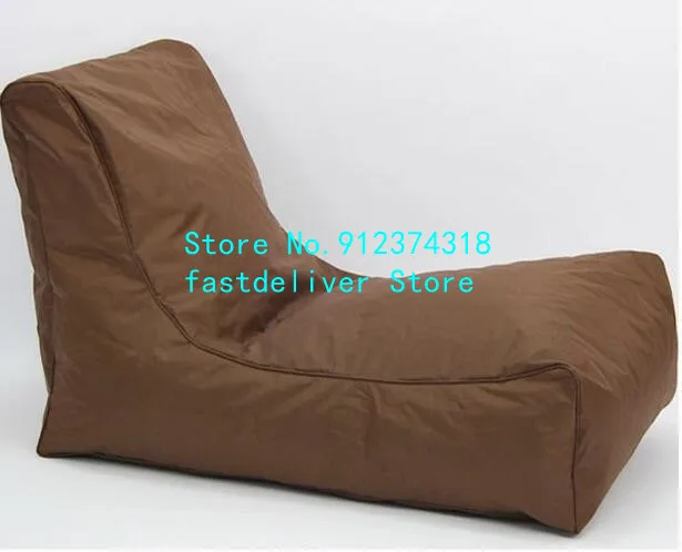 L shape with back support Lazy sofa good quality folding extra large puff chair sleeping bean bag