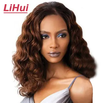 

LIHUI Body Wave Hair Wigs Brown Long Synthetic Wigs For Women Heat Resistant Cosplay Hair Extensions