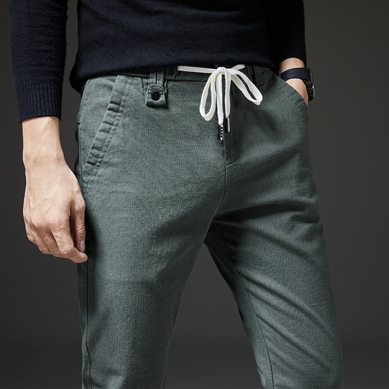 Зимние толстые плюс бархатные мужские хлопковые классические деловые повседневные штаны модные мужские тонкие флисовые теплые джинсы для бега прямые брюки