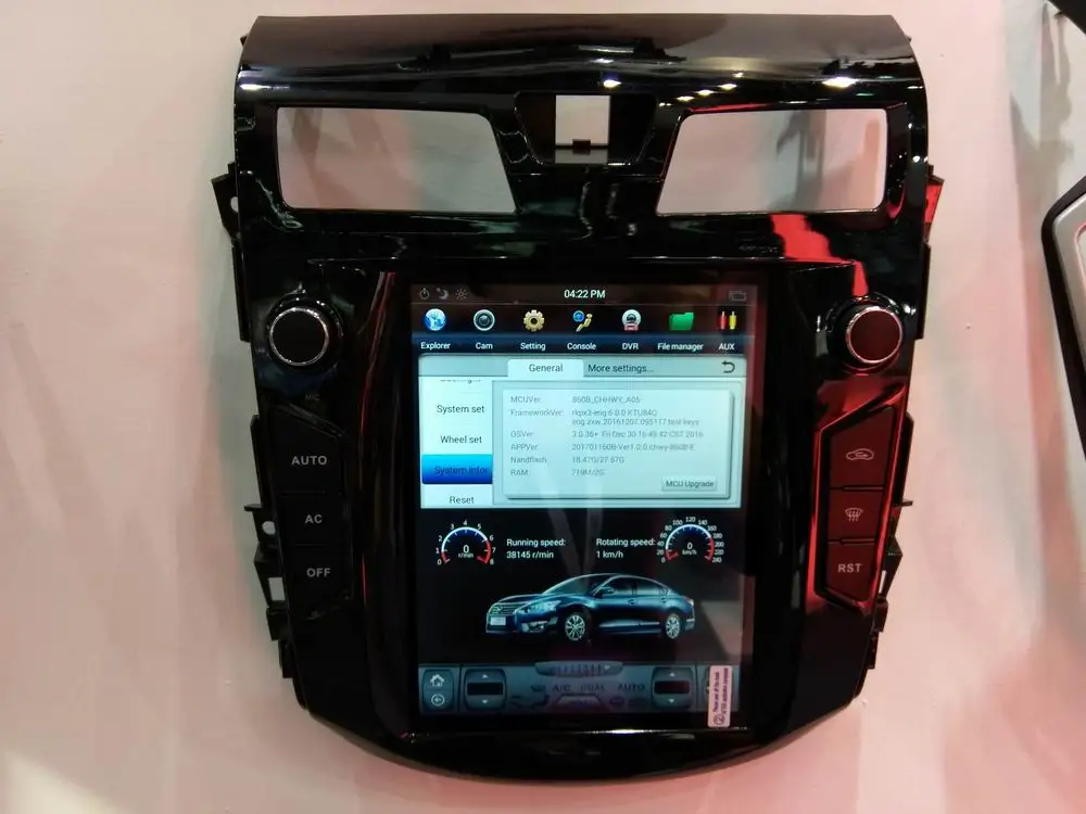 10 4 ''вертикальный экран Tesla Style Android 9 0 автомобильный DVD GPS плеер для Nissan Teana 2013 2014
