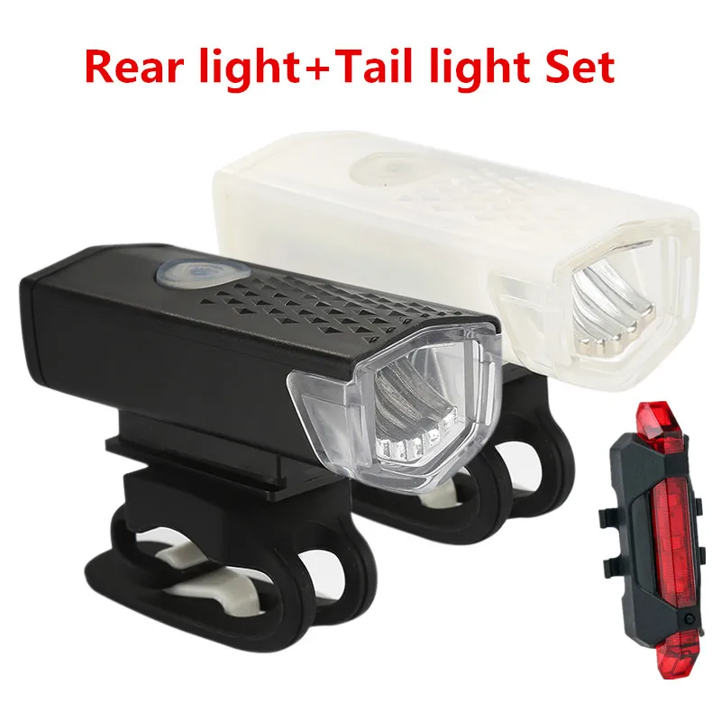 Bicycle Light Tail LED Rechargeable Light Set Waterproof Bike Light Front Back Headlight Lamp Flashlight Light Bike Accessories Bicycle Light Tail LED Rechargeable Light Set Waterproof Bike Light Front Back Headlight Lamp Flashlight Light Bike Accessories