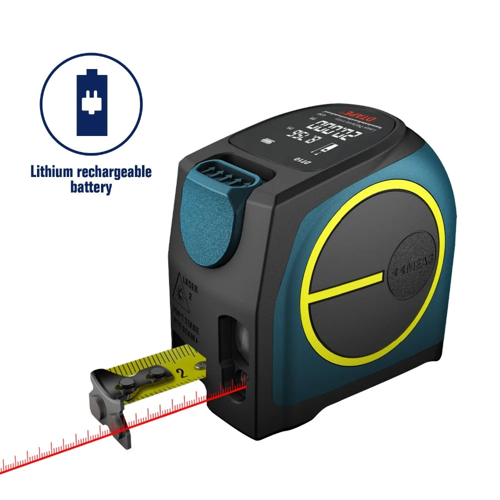 

DTAPE DT10 laser distance meter range finder 40M laser tape measure digital retractable 5m laser rangefinder Ruler Survey tool