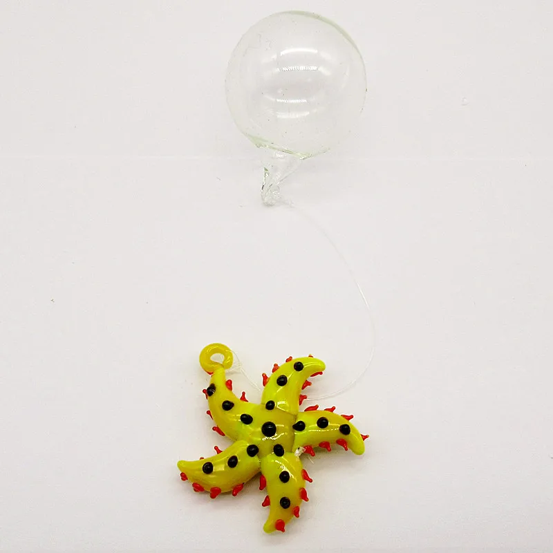 Aquarium Floating Glass Bubble Starfish Miniature Figurines Micro Fish Tank Landscape Ornament Decoration Fish Aquatic Supplies