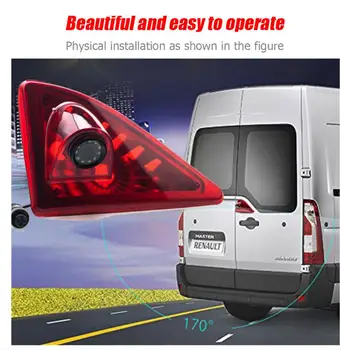 

Third Brake Light Rear View Camera Waterproof 7pcs LED High-definition Night Vision Camera for Nissan NV400 2010-2016