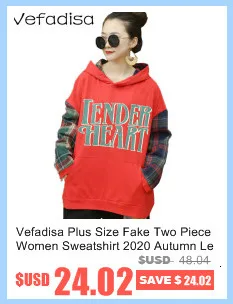 Vefadisa Plus Size Letter Print Women T-shirt 2020 Autumn Hooded Long Sleeve T-shirt Casual Pullover Women T-shirt QYF3716