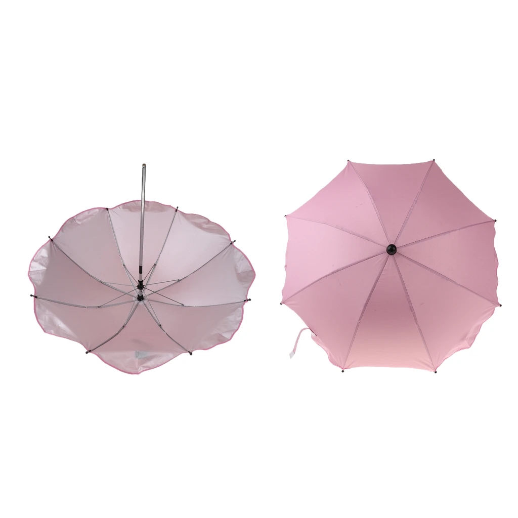 

2 Pieces Pink Summer Sunshade Umbrella UV Protection Beach Shelter Outdoor Lightweight Parasol with Sand Anchor for Coast