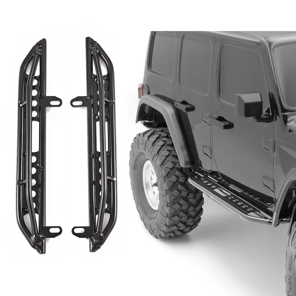 2pcs Metal Side Pedals Step Running Board Rock Slider Suitable for 1/10 axial SCX10 III AX103007 Remote Contorl Upgrade Parts