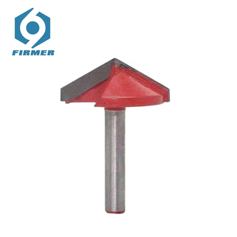 

6x32x120° Woodworking trimming machine chamfering drill bit trimming head 45 degrees chamfering trimmer V-head tungsten steel