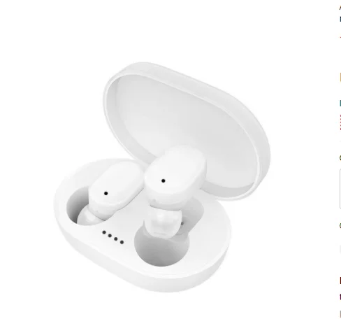 A6S беспроводные наушники для Airdots наушники Bluetooth 5,0 TWS наушники с шумоподавлением микрофон для iPhone huawei samsung Xiaom - Цвет: Белый