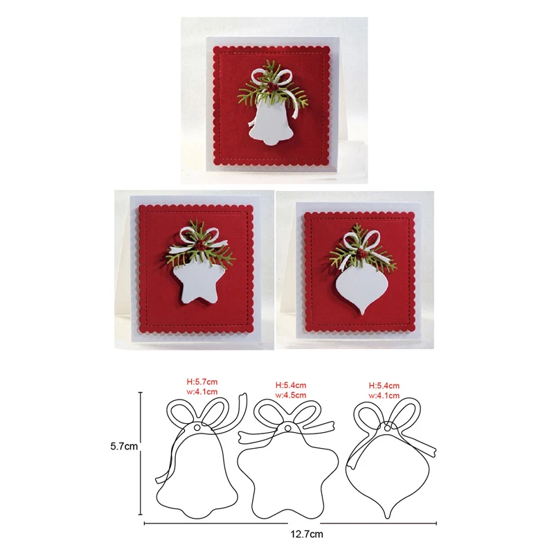 

2020 New 2/3Christmas Orgament Metal Dies Cutting Dies Scrapbooking Craft dies Embossing Die Cut Album Card Making Stencils dies