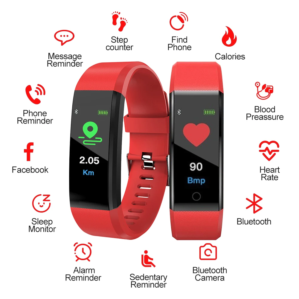 Fitness Tracker HR Activity Watch Heart 