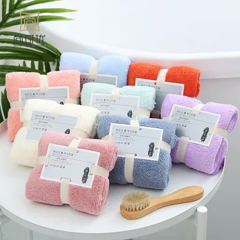

fluffy towel high-density coral velvet bag and towel manufacturer wholesale soft water wash a face to face towel
