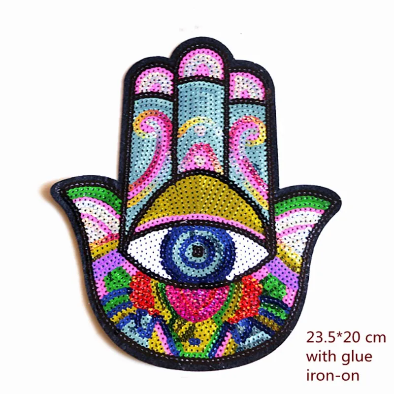 

Cloth Patch Embroidery Fashion Eye Hand Hole Patch Clothing Denim Decorative Fashion Applique