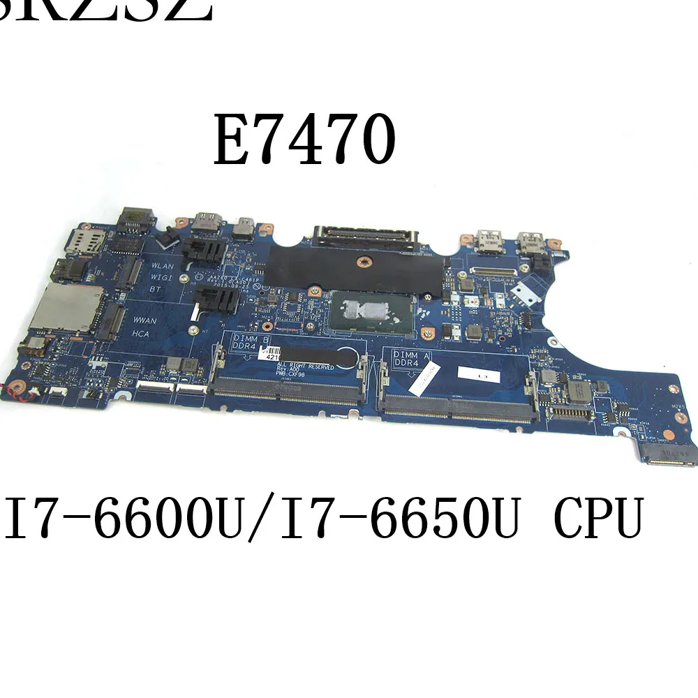 Per Dell Latitude 14 7470 E7470 Scheda Madre Del Computer Portatile I7-6600U/I7-6650U Cpu La-C461P Cn-0Ydw8F Scheda Madre Cn-0Vnkrj