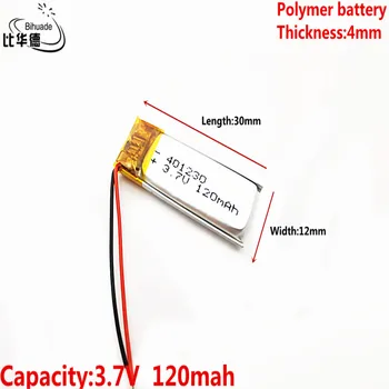 

(free shipping)Polymer lithium battery 3.7 V, 401230 041230 can be customized wholesale CE FCC ROHS MSDS quality certification
