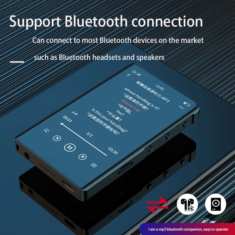 Новые RUIZU H9 Bluetooth5.0 MP3 плеер 4 0 дюймов полный сенсорный Экран FM радио Запись
